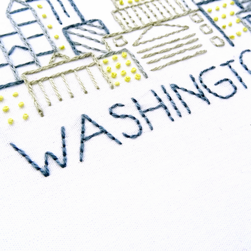 Washington D.C. Hand Embroidery Pattern