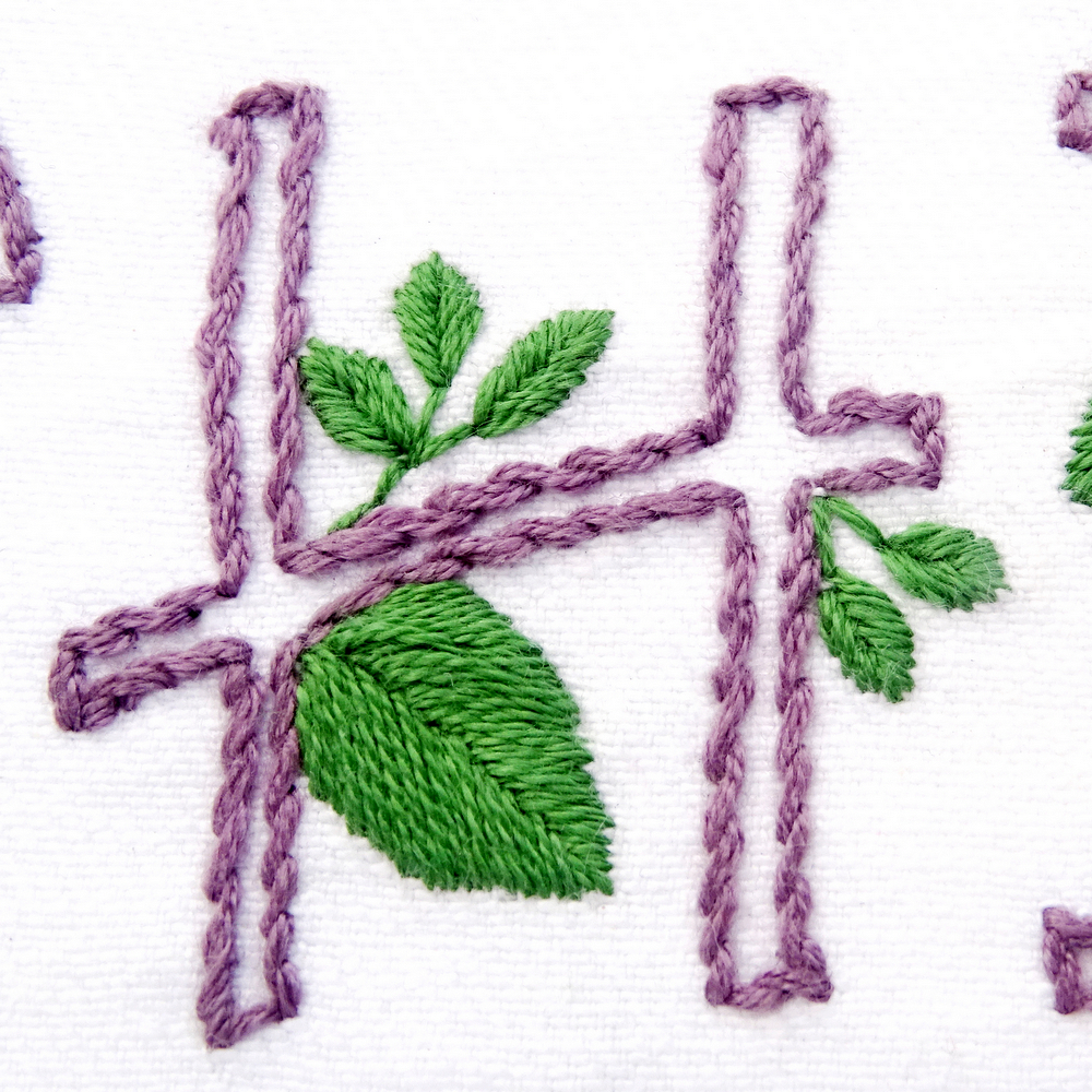 nature alphabet hand embroidery pattern wandering