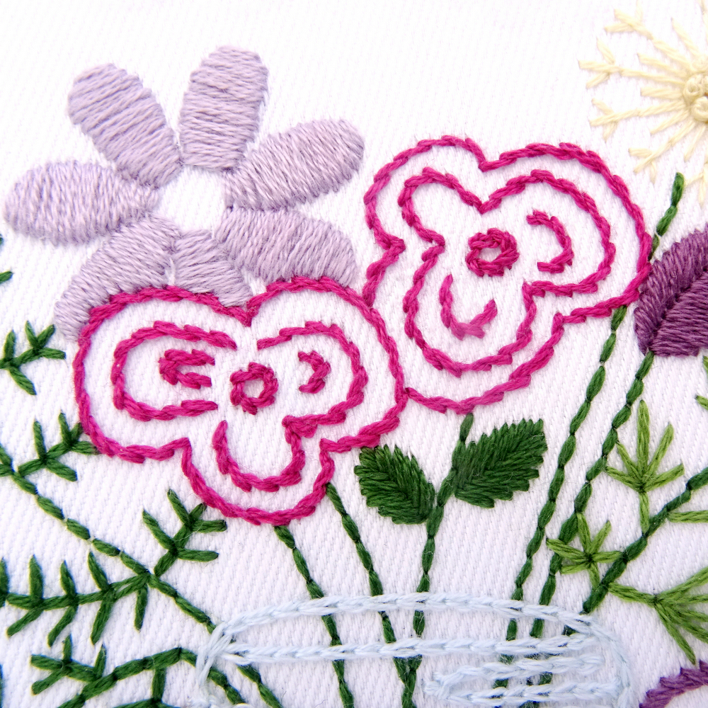 Wildflower Bouquet Hand Embroidery Pattern
