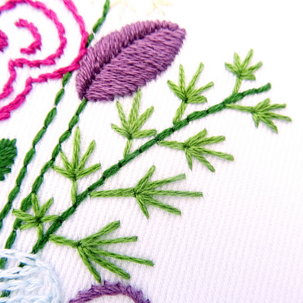 Delaware Flower Hand Embroidery Pattern {Peach Blossom} - Wandering Threads  Embroidery