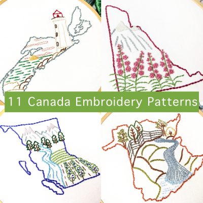11 Canada Province Hand Embroidery Patterns