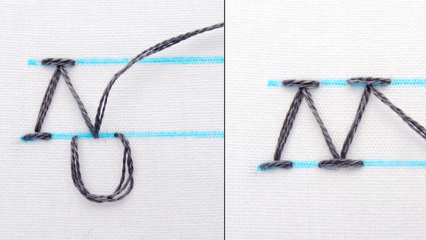 Chevron Stitch Embroidery Tutorial