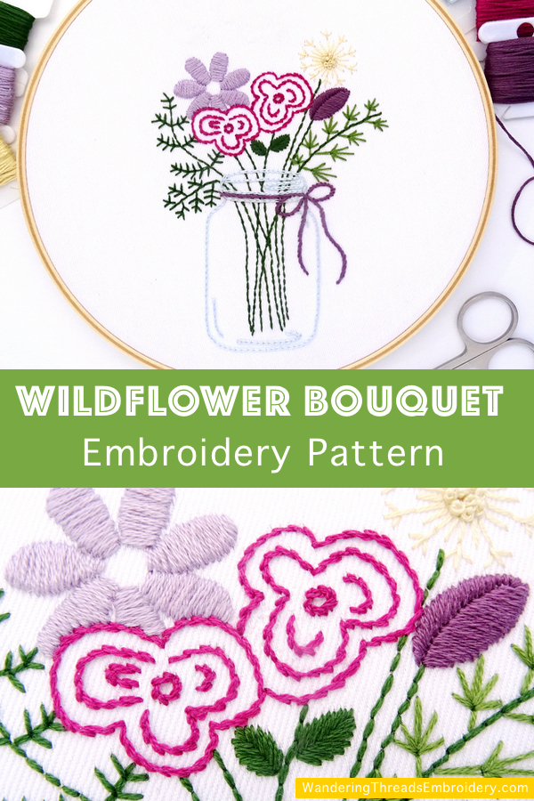 Wildflowers Bouquet / Hand-Stitched Embroidery – Islay's Terrace