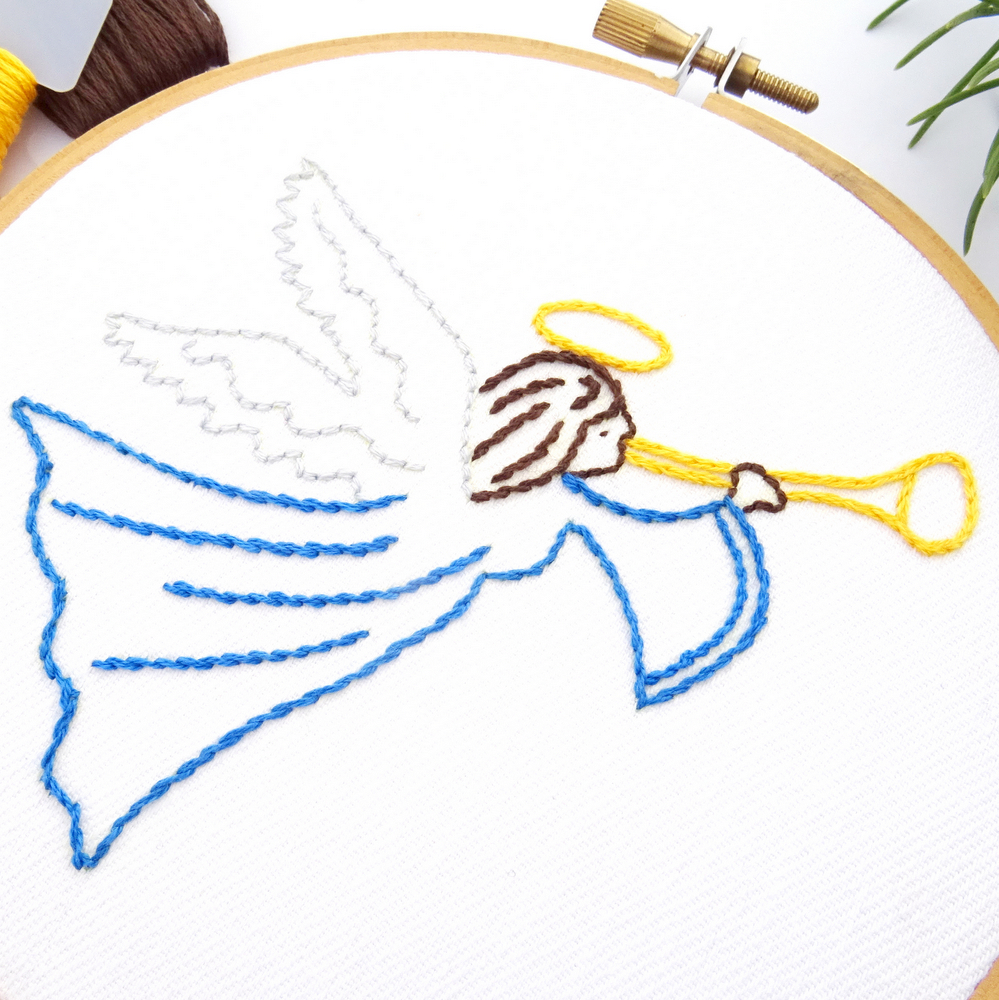 Christmas Angel Hand Embroidery Pattern