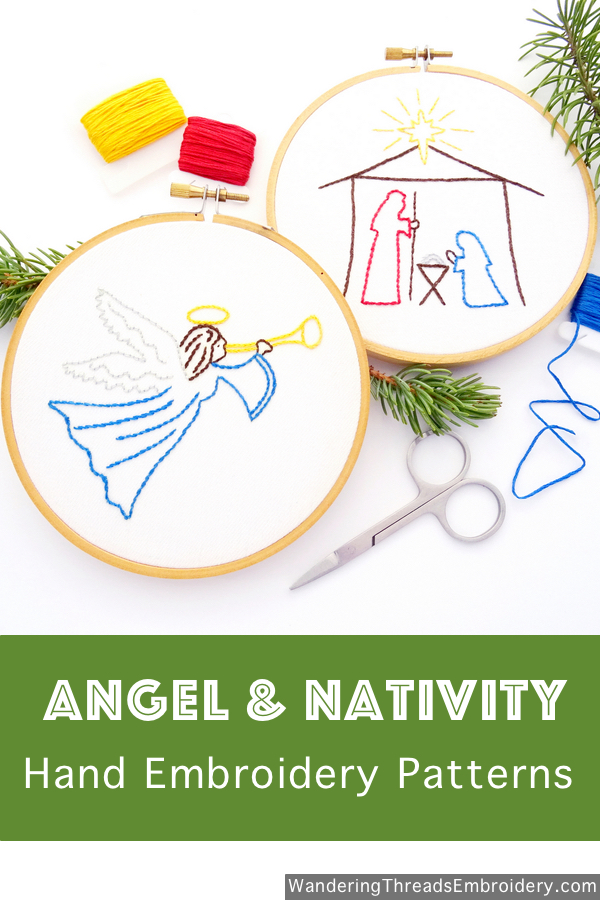 Christmas Nativity & Angel Hand Embroidery Patterns