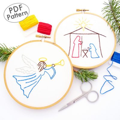 Christmas Nativity & Angel Hand Embroidery Patterns