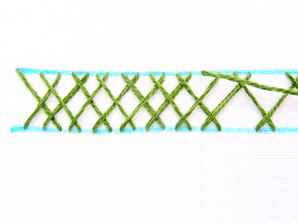 Double Herringbone Stitch Tutorial