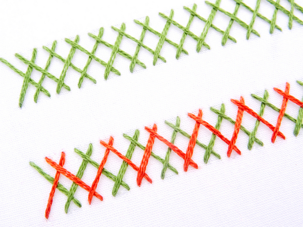 Double Herringbone Stitch Tutorial