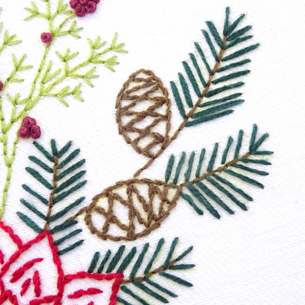 Christmas Bouquet Hand Embroidery Pattern