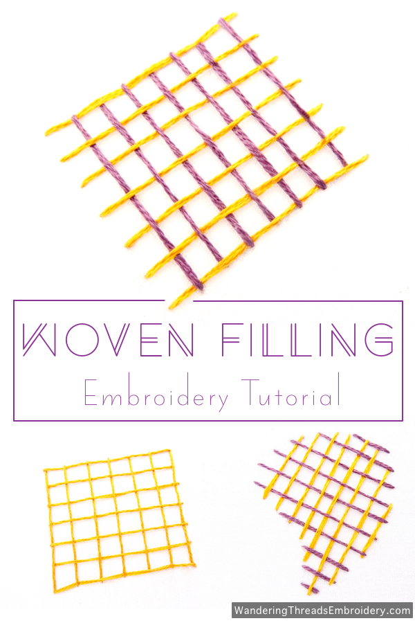 Woven Filling Stitch Embroidery Tutorial