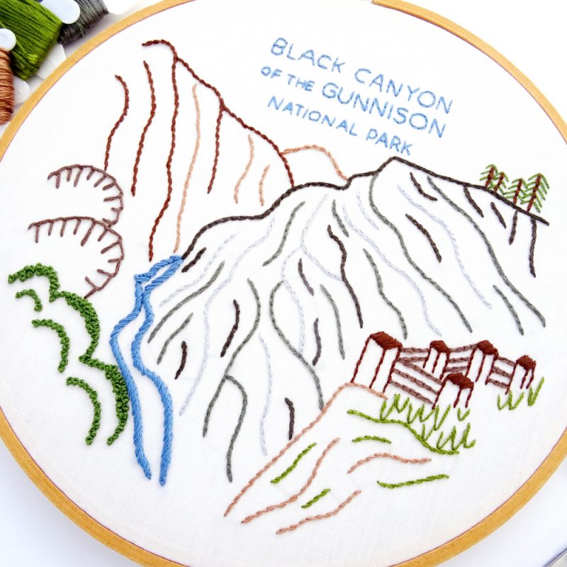 Black Canyon of the Gunnison National Park Hand Embroidery Pattern