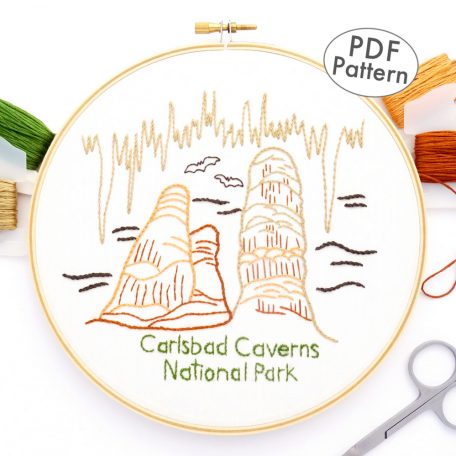 Carlsbad Caverns National Park Hand Embroidery Pattern