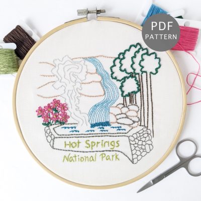 Hot Springs National Park Hand Embroidery Pattern