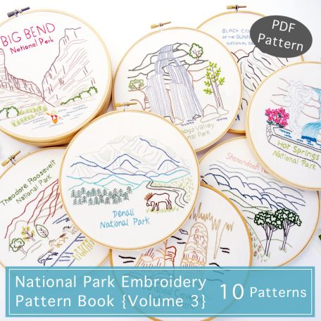 National Park Embroidery Pattern Book {Volume 3}