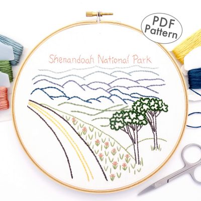 Shenandoah National Park Hand Embroidery Pattern