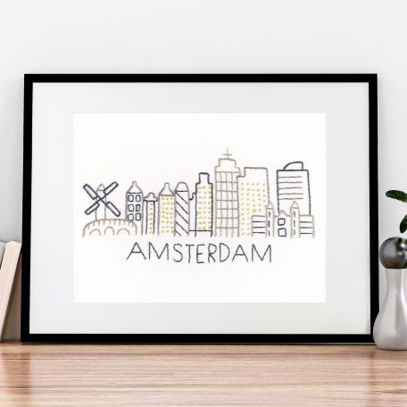 amsterdam-city-skyline-hand-embroidery-pattern