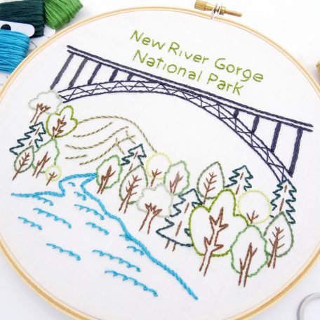 new-river-gorge-national-park-hand-embroidery-pattern