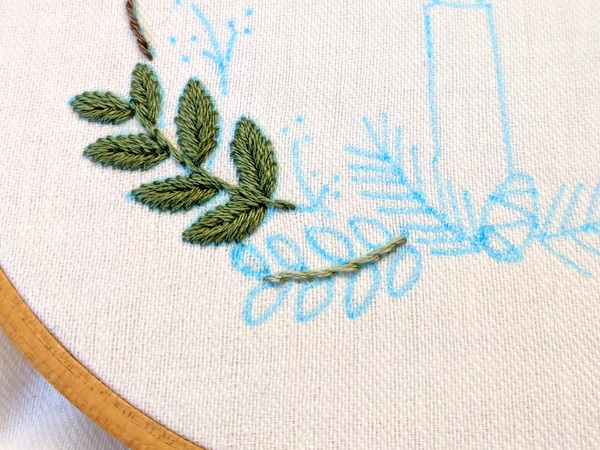 Holiday Pattern - Stem Stitch