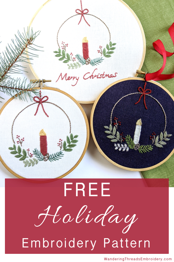 Free Holiday Embroidery Pattern