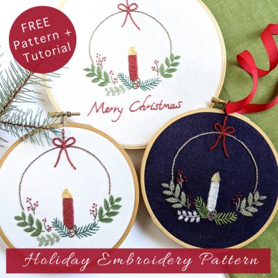 Free Holiday Embroidery Pattern