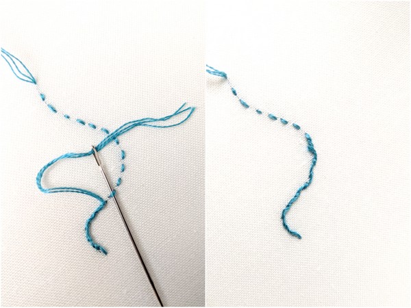 Start & End Embroidery Stitches with an Away Knot