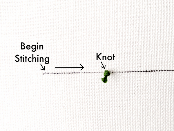 Start & End Embroidery Stitches with a Waste Knot
