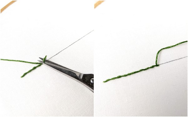 Start & End Embroidery Stitches with a Waste Knot
