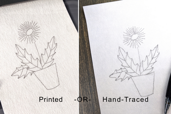 Transferring an Embroidery Pattern using Tracing Paper