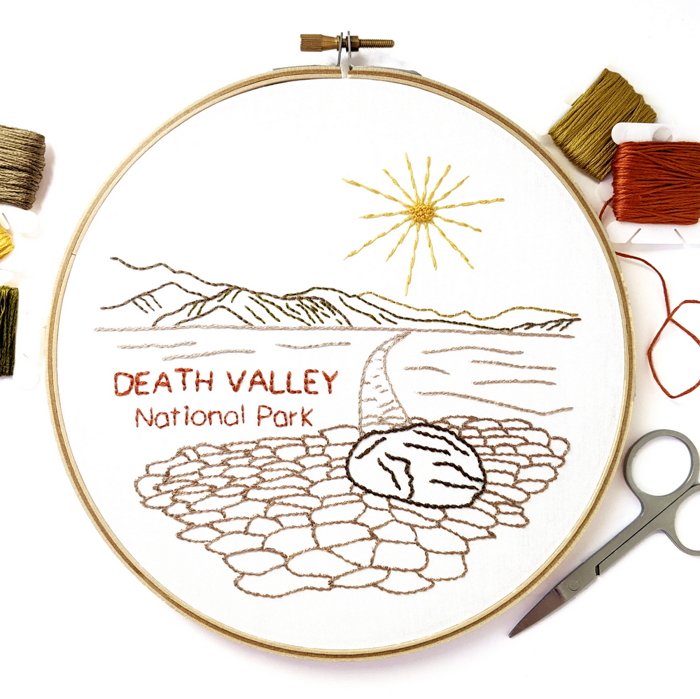Death Valley National Park Hand Embroidery Pattern