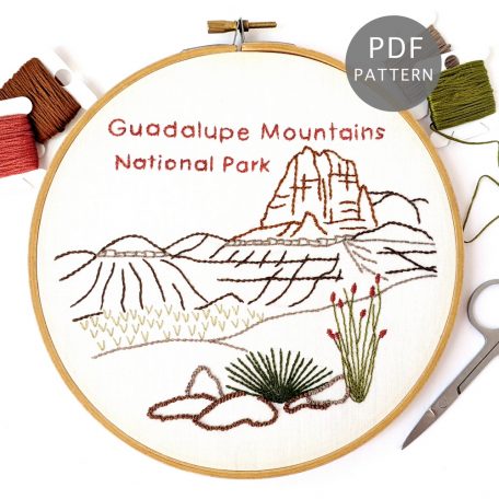Guadalupe Mountains National Park Hand Embroidery Pattern