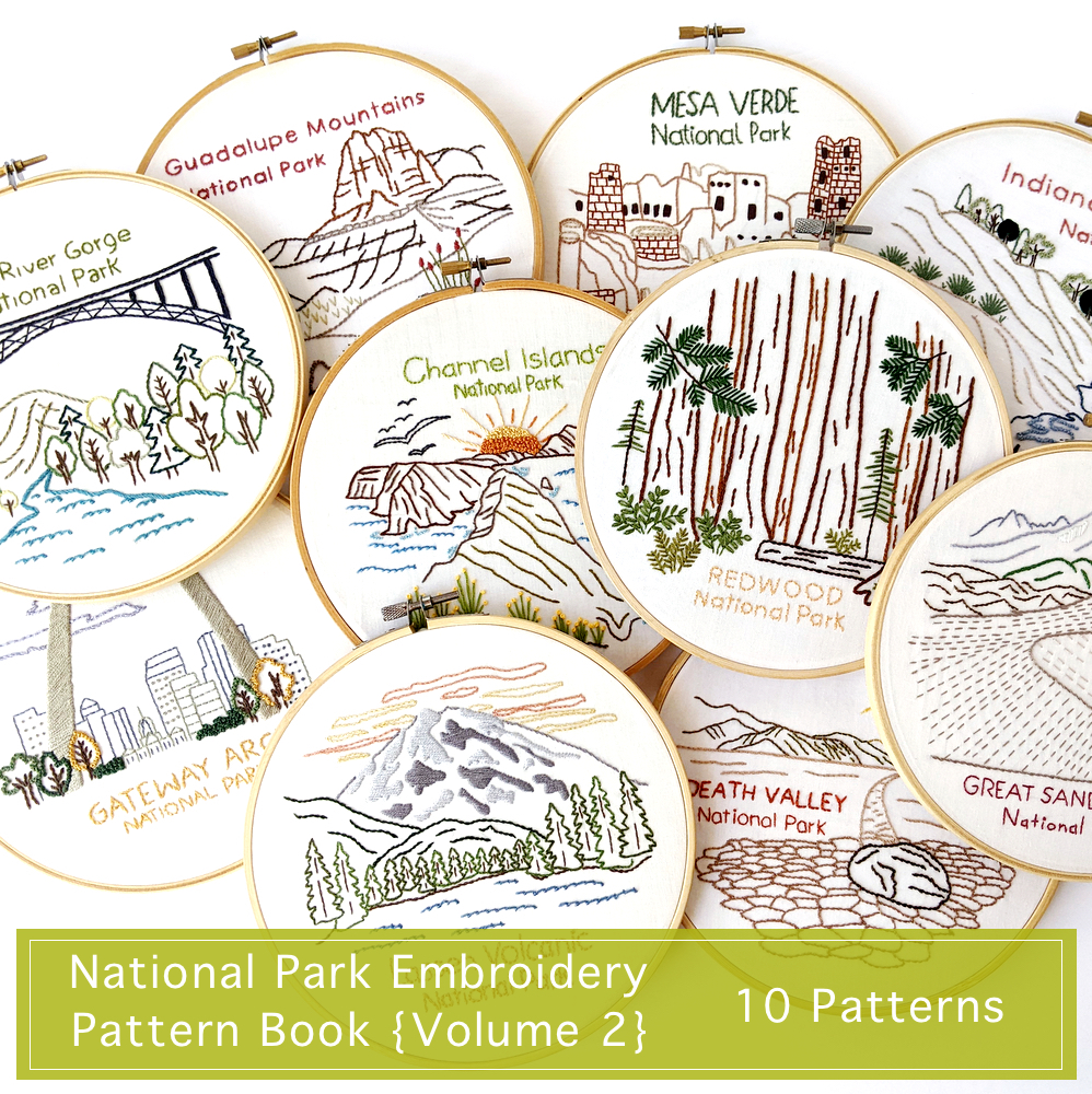 National Park Embroidery Pattern Book {Volume 4} - Wandering Threads  Embroidery