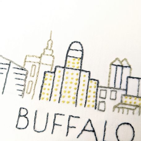 buffalo-city-skyline-hand-embroidery pattern