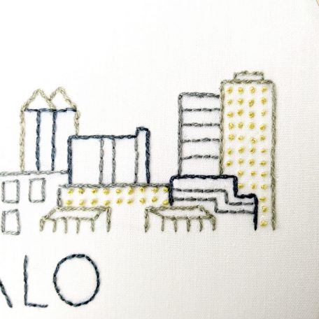 buffalo-city-skyline-hand-embroidery pattern