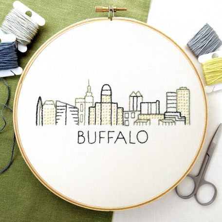 buffalo-city-skyline-hand-embroidery pattern