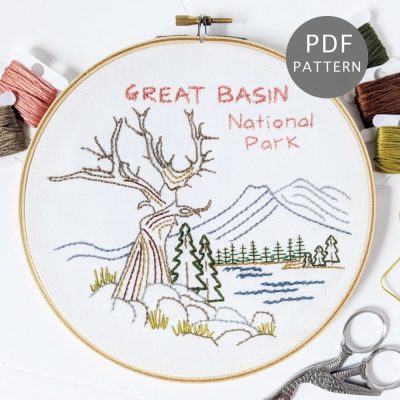 Great Basin National Park Hand Embroidery Pattern