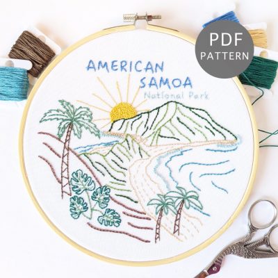 American Samoa National Park Hand Embroidery Pattern