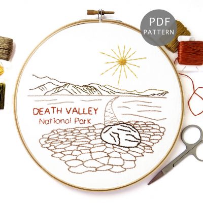 Death Valley National Park Hand Embroidery Pattern